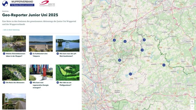 Geo-Reporter-Storymap vom Aktionstag Wupperverband/Junior Uni am 14.08.2025