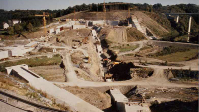 Bau der Wupper-Talsperre 1985