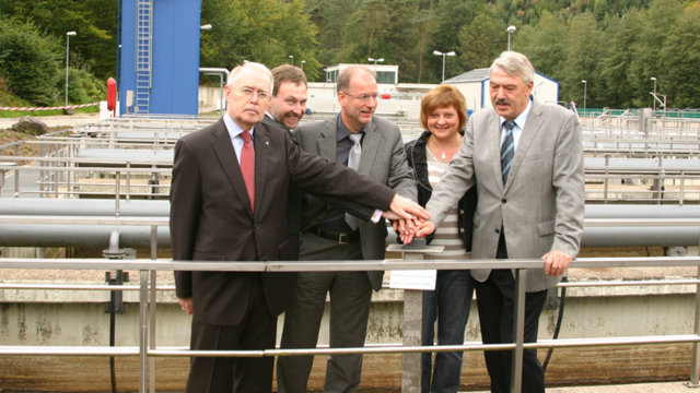 Einweihung nach Umbau der Kläranlage Radevormwald 2008