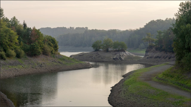 Juli 2026: wenig Wasser in der Wupper-Talsperre Juli 2026: wenig Wasser in der Wupper-Talsperre